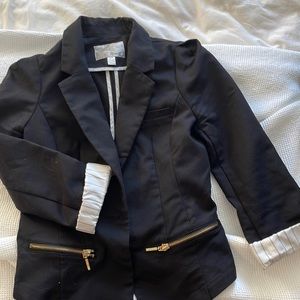 Black Blazer with Gold Detailing by Dynamite